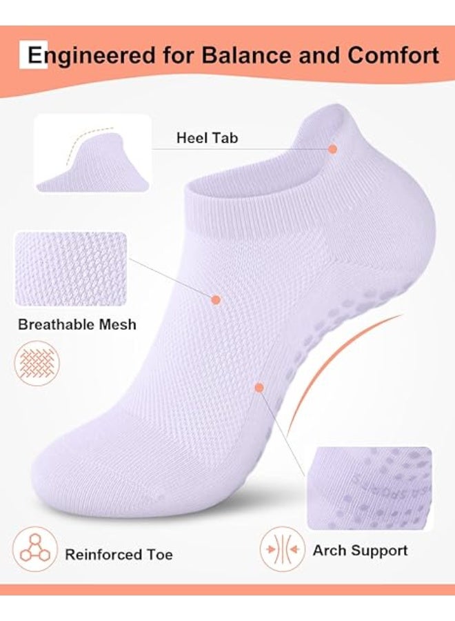 4 Pairs Yoga Grip Socks For Women，Pilates Anti Slip Socks Non Slip Socks For Pilates,Yoga, Ballet, Dance - Image 5